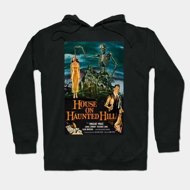 House on Haunted Hill Movie Poster Hoodie by MovieFunTime